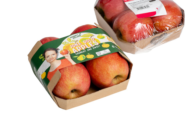 Papieren banderol van Bandall kan bij oud papier