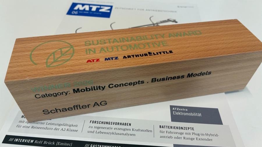 Schaeffler wint duurzaamheidsprijs voor e-asherstel